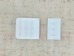 Застежка для бюстгалтера текстиль, р. 5*4,5см/3*4,5см/7мм, белый