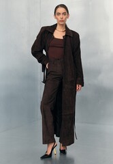 Тренч из натуральной замши “Suede Line 01”