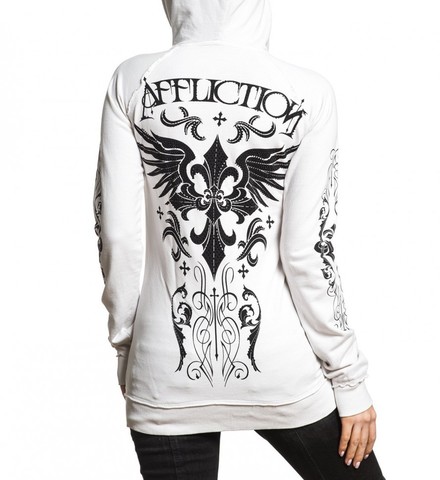 Affliction | Худи женское MARIA White AW13574 спина