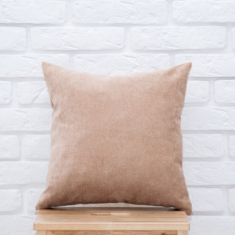 Подушка 40*40 микровельвет (бежевая)