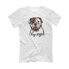 Футболка "Американский бульдог - портрет"
