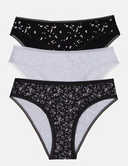 Трусы слипы хлопковые 3 шт. в упаковке ESOTIQ 40347 MIA-MIA_Черный + серый
