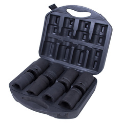 МАСТАК (100-68008C) Набор глубоких торцевых головок 1", шестигранные, 24-41 мм, для мультипликатора,  8 предметов