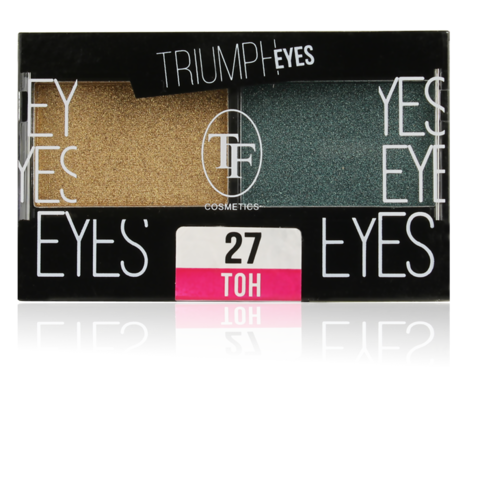 TF Тени двухцветные компактные тон 27 Золото и Изумруд CTE33 TRIUMPH EYES