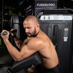 Бицепс-машина сидя (Camber Cur) DHZ E-7030. Стек 80 кг