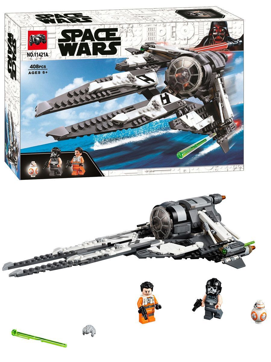 Конструктор Star Wars "СИД-перехватчик Чёрный ас", 408 дет.