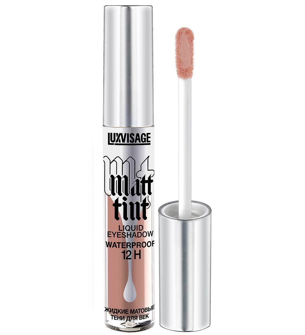 LuxVisage Тени жидкие матовые Matt tint waterproof 12H, тон 107 rose beige