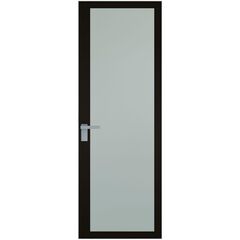 Алюминиевая дверь 2AGК кромка матовая остеклённая