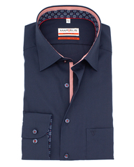 Рубашка Marvelis Modern Fit 7344/64/80 темно-синяя
