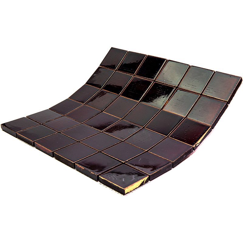 MRC PURPLE-3 Итальянская мозаика мрамор Skalini Mercury коричневый темный квадрат