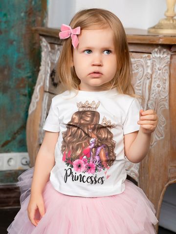 Футболка детская с принтом "Princesses" блондинки (Family look)