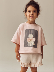 Футболка и шорты в комплекте для девочки Next E55-507, Розовый