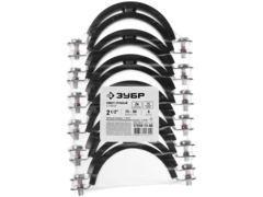 ЗУБР 2 1/2?, цинк, 6 шт, трубный хомут с гайкой (37850-75-80)