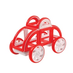 MAGFORMERS Магнитный конструктор Моя первая машинка, красный (63145)