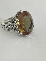 Ребекка-султанит (кольцо из серебра)