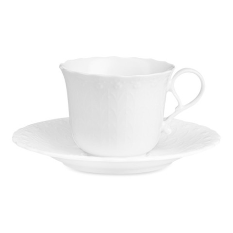 Чашка чайная с блюдцем 230мл Narumi Белый шелк