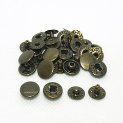 Кнопка Альфа сталь d 9,5 мм, антик