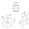 Villeroy&Boch TVA15101100061 Крючок, Villeroy&Boch, Elements-Tender, одинарный, ширина, мм-54, глубина, мм-32, высота, мм-54, тип установки-настенный, материал-цинк, крепления в комплекте, цвет-хром