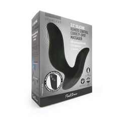 Черный вибромассажер простаты 3,5’’ Remote Control Curve P-spot Massager - 12 см. - 