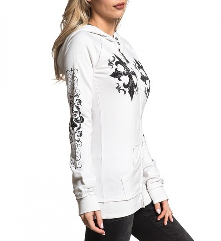 Affliction | Худи женское MARIA White AW13574 правый бок