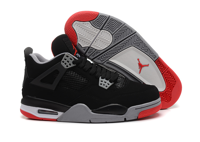 Air Jordan 4 Retro 'Black-Cement Grey'. Air Jordan 4 Retro bred. Jordan 4 Retro Black. Nike Air Jordan 4 Retro Black Cat.
