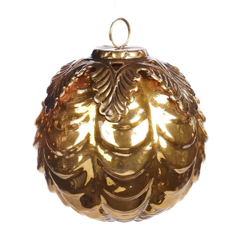 Шарик с узорами 10см Goodwill золотой