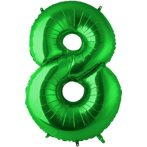 Цифра гелиевая 8 Green