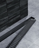 Timo DS230106/03 Душевой лоток Drain System 600 с вставкой "lines", Чёрный (DS230106/03)