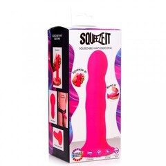 Волнистый фаллоимитатор Squeeze-It Wavy (18,3×4,1 см) розовый