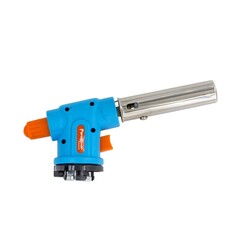 73-0-008 Горелка газовая на баллон, сопло 19 х 73 мм, пьезоподжиг, расход 80 г/ч, работа 360°, ABS (РемоКолор)