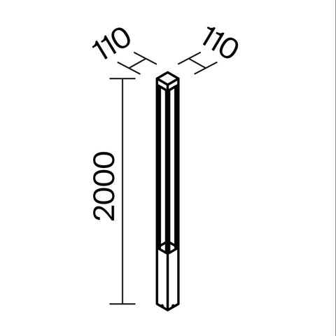 Ландшафтный светодиодный светильник Maytoni Elbe O424FL-L25GF