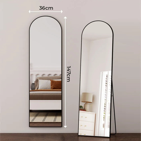 Зеркало напольное Spegel в металлической раме, 36х147