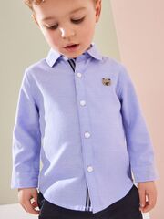 Рубашка с вышивкой для мальчика Next K83-254, Синий