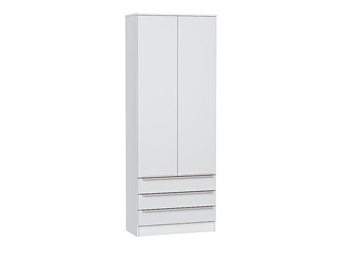 Шкаф двухстворчатый Стиль ШК-803 с ящиками Silky White Белый