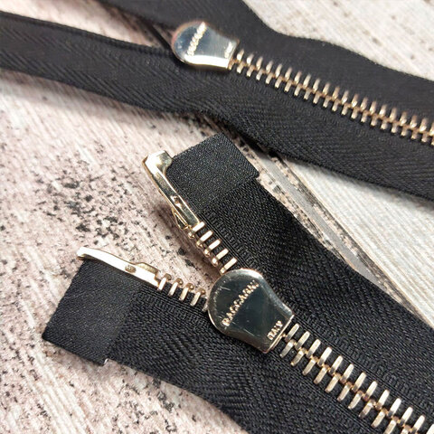 Молния разъемная металлическая с двумя замками RACCAGNI 53 см черный