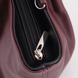 Сумка Саломея 362 гладкий бордо + черный