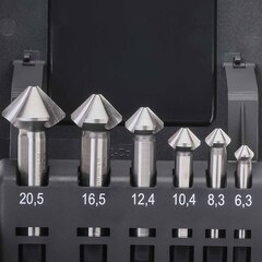 Набор зенковок 90° 6,3-20,5мм UltimateCut 3z HSSE-Co5 6шт Ruko 102790ERO