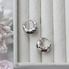 Швензы фактурные 19*7 мм с французским замком, родий, Ш110