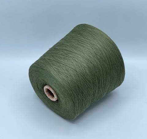Бобинная пряжа,Cotton combed, 1693м. 100%Хлопок, Зеленый(750), 39354