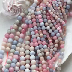 Тонированный кварц, микс, шарик, 10 мм, нить, К046