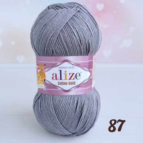 ALIZE COTTON GOLD 87, Угольный серый