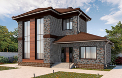 АМК фасад кирпич микс 322