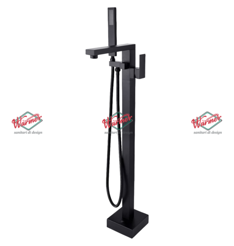Смеситель для ванны напольный Warmer Black Line 1070220