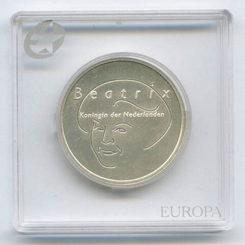 5 евро 2004 год. Страны ЕС. Нидерланды. Серебро UNC в оригинальной квадрокапсуле