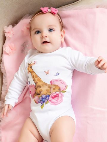 Боди "Жираф в цветах"