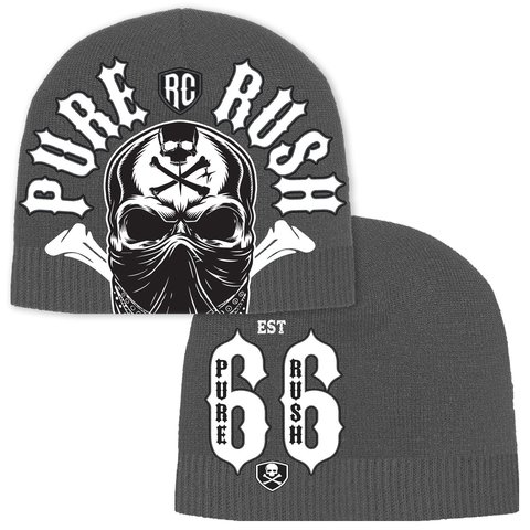 Rush Couture | Шапка PURE RUSH SKULL BEANIE Grey