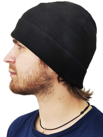 Картинка шапка Skully Wear Elastic Fleece Hat black - 5