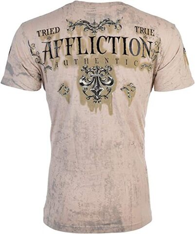 Affliction | Футболка мужская TRIED TRUE Beige A9624 спина