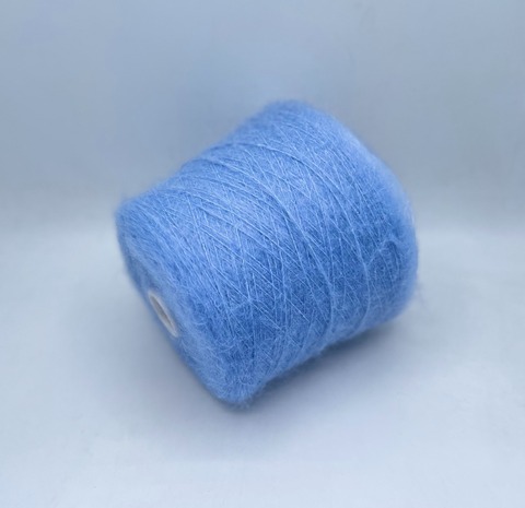 Бобинная пряжа (пр.Италия), art-Primus 370м/100гр. 7%Меринос, 68%Мохер, 25%Шелк, цвет-Голубой арт.31393