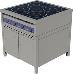 Индукционная плита ЦМИ ПИ-4 (закрытая/двери-купе)